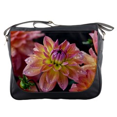 Dahlia Garden  Messenger Bag by ADIStyle