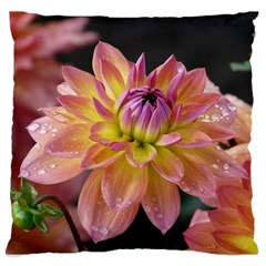 Dahlia Garden  Large Cushion Case (one Side)