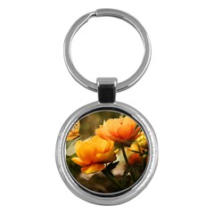 Flowers Butterfly Key Chain (Round)