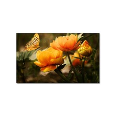 Flowers Butterfly Sticker 100 Pack (rectangle)