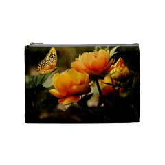 Flowers Butterfly Cosmetic Bag (medium) by ADIStyle