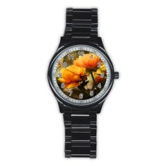 Flowers Butterfly Sport Metal Watch (black) by ADIStyle