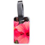 Red Hibiscus Luggage Tag (Two Sides) Back