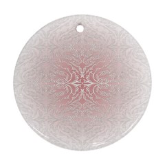 Elegant Damask Round Ornament (two Sides) by ADIStyle