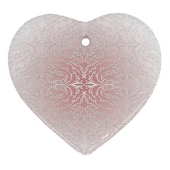 Elegant Damask Heart Ornament (two Sides) by ADIStyle