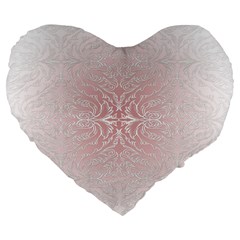 Elegant Damask 19  Premium Heart Shape Cushion