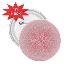 Pink Elegant Damask 2 25  Button (10 Pack) by ADIStyle