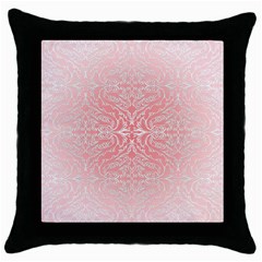 Pink Elegant Damask Black Throw Pillow Case