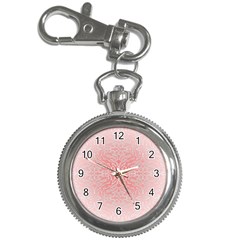 Pink Elegant Damask Key Chain & Watch