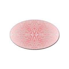 Pink Elegant Damask Sticker 100 Pack (oval)