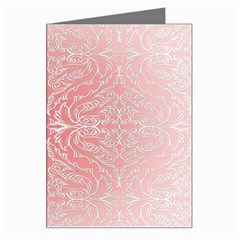 Pink Elegant Damask Greeting Card by ADIStyle