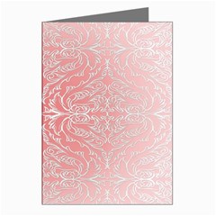 Pink Elegant Damask Greeting Card (8 Pack) by ADIStyle