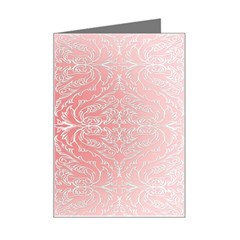 Pink Elegant Damask Mini Greeting Card by ADIStyle