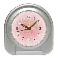 Pink Elegant Damask Desk Alarm Clock by ADIStyle