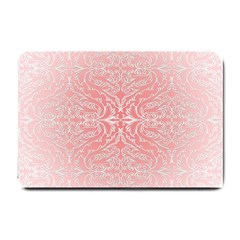 Pink Elegant Damask Small Door Mat by ADIStyle