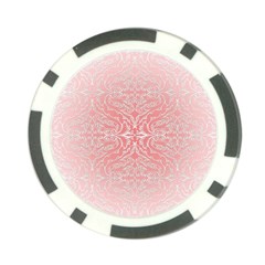 Pink Elegant Damask Poker Chip by ADIStyle