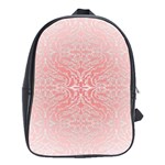 Pink Elegant Damask School Bag (Large) Front