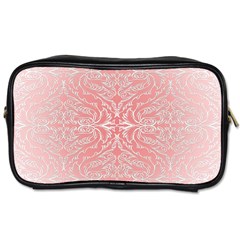 Pink Elegant Damask Travel Toiletry Bag (one Side) by ADIStyle