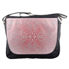 Pink Elegant Damask Messenger Bag