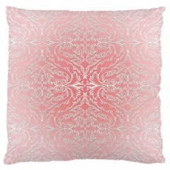 Pink Elegant Damask Large Cushion Case (one Side) by ADIStyle