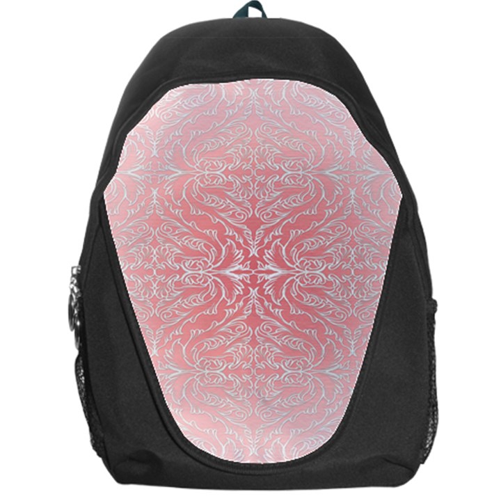 Pink Elegant Damask Backpack Bag