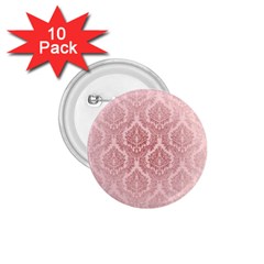 Luxury Pink Damask 1 75  Button (10 Pack) by ADIStyle