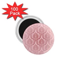 Luxury Pink Damask 1 75  Button Magnet (100 Pack) by ADIStyle