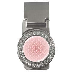 Luxury Pink Damask Money Clip (cz) by ADIStyle