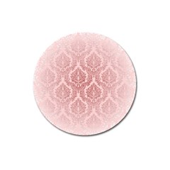 Luxury Pink Damask Magnet 3  (round) by ADIStyle