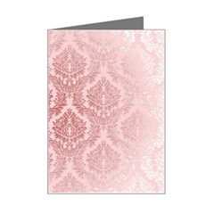 Luxury Pink Damask Mini Greeting Card by ADIStyle