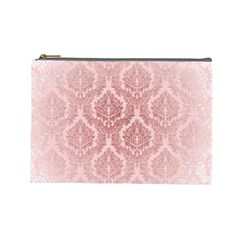 Luxury Pink Damask Cosmetic Bag (large) by ADIStyle