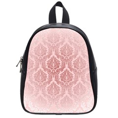 Luxury Pink Damask School Bag (small) by ADIStyle