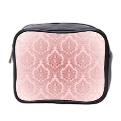 Luxury Pink Damask Mini Travel Toiletry Bag (two Sides) by ADIStyle