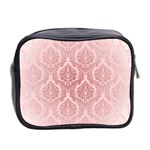 Luxury Pink Damask Mini Travel Toiletry Bag (Two Sides) Back