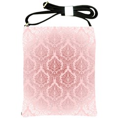 Luxury Pink Damask Shoulder Sling Bag by ADIStyle