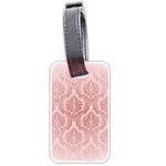 Luxury Pink Damask Luggage Tag (Two Sides) Back