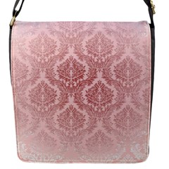 Luxury Pink Damask Flap Closure Messenger Bag (small) by ADIStyle