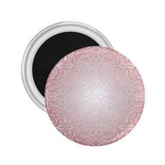 Pink Damask 2 25  Button Magnet by ADIStyle