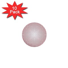 Pink Damask 1  Mini Button (10 Pack) by ADIStyle