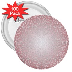 Pink Damask 3  Button (100 Pack) by ADIStyle