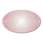 Pink Damask Magnet (Oval) Front