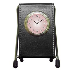 Pink Damask Stationery Holder Clock by ADIStyle