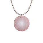 Pink Damask Button Necklace Front