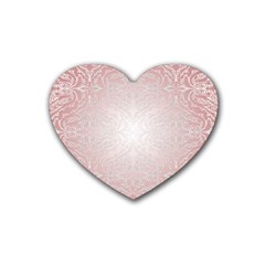 Pink Damask Drink Coasters (heart) by ADIStyle