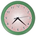 Pink Damask Wall Clock (Color) Front