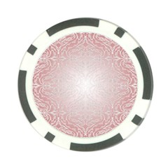 Pink Damask Poker Chip