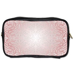 Pink Damask Travel Toiletry Bag (one Side) by ADIStyle