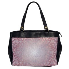 Pink Damask Oversize Office Handbag (one Side) by ADIStyle