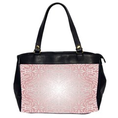 Pink Damask Oversize Office Handbag (two Sides) by ADIStyle