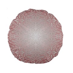 Pink Damask 15  Premium Round Cushion  by ADIStyle